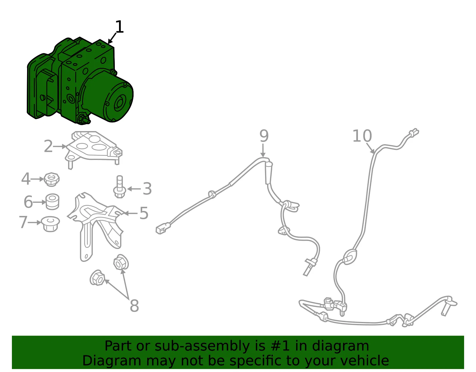ABS Hydraulic Assembly - Mazda (DRY0-43-7A0) - view 2