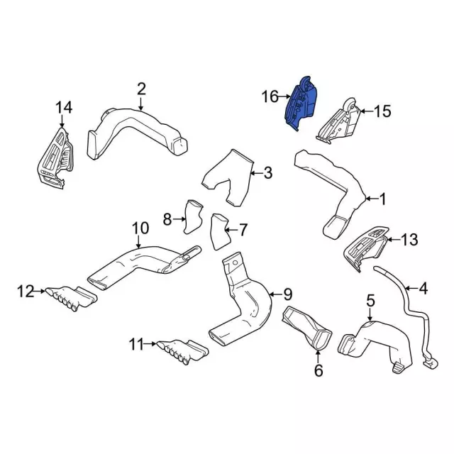 Dashboard Air Vent - Ford (F1EZ-19893-AB) - view 5