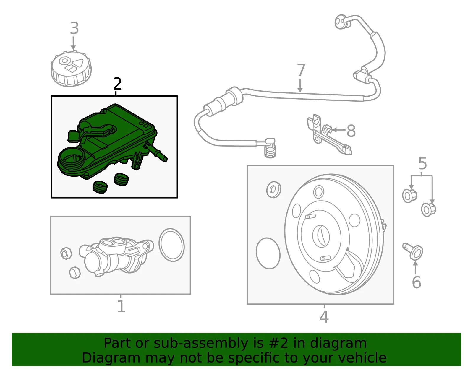 Brake Master Cylinder Reservoir - Ford (G1FZ-2K478-A) - view 7