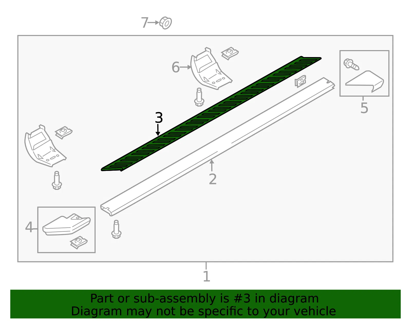 Running Board Step Pad - Passenger Side (RH) - Ford (FL3Z-16490-FA) - view 2