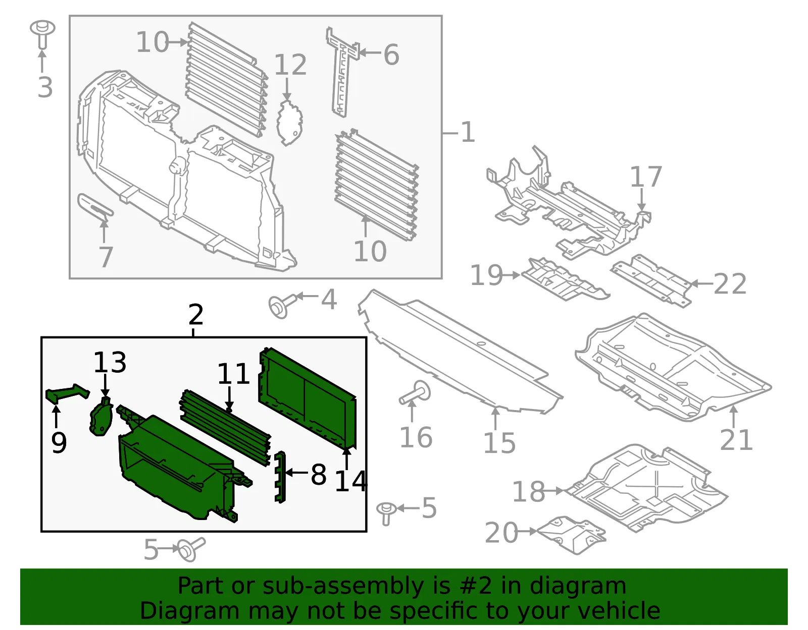 Radiator Shutter Assembly - Ford (JL3Z-8475-F) - view 8