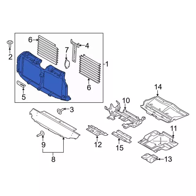 Radiator Shutter Assembly - Ford (FL3Z-8475-F) - view 10