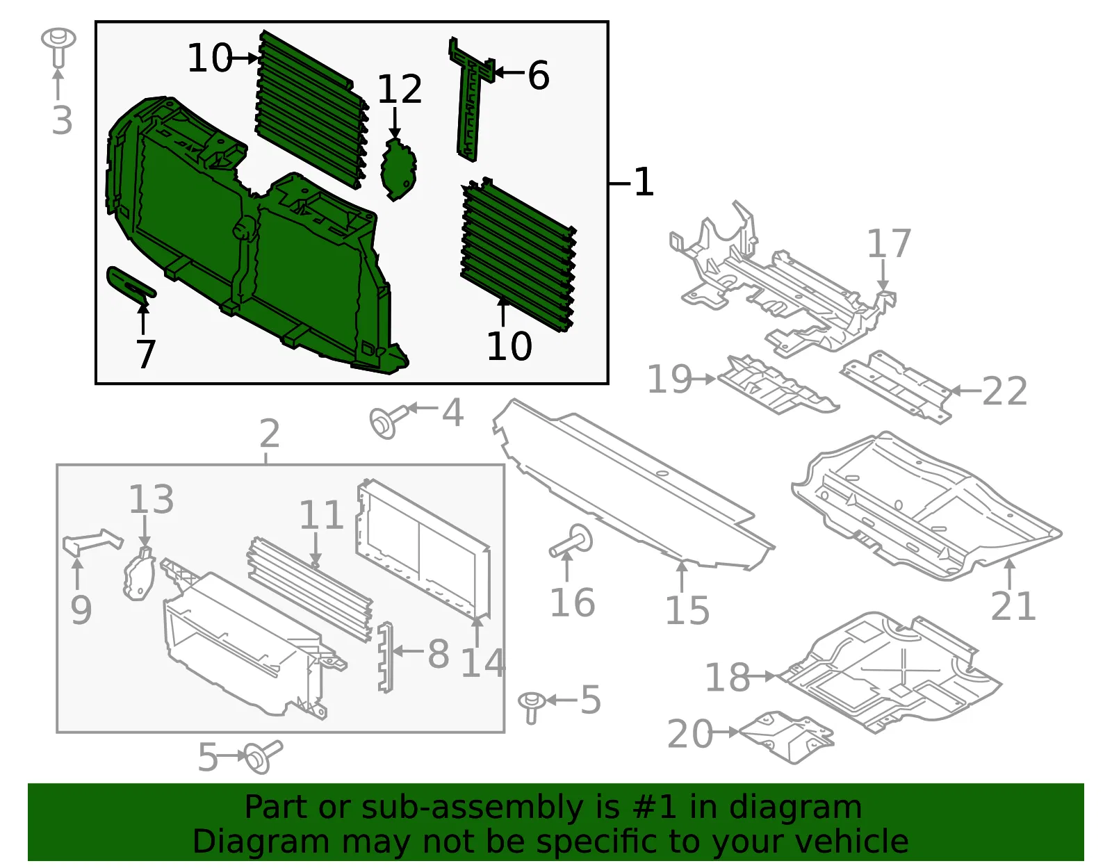 Radiator Shutter Assembly - Ford (FL3Z-8475-F) - view 14
