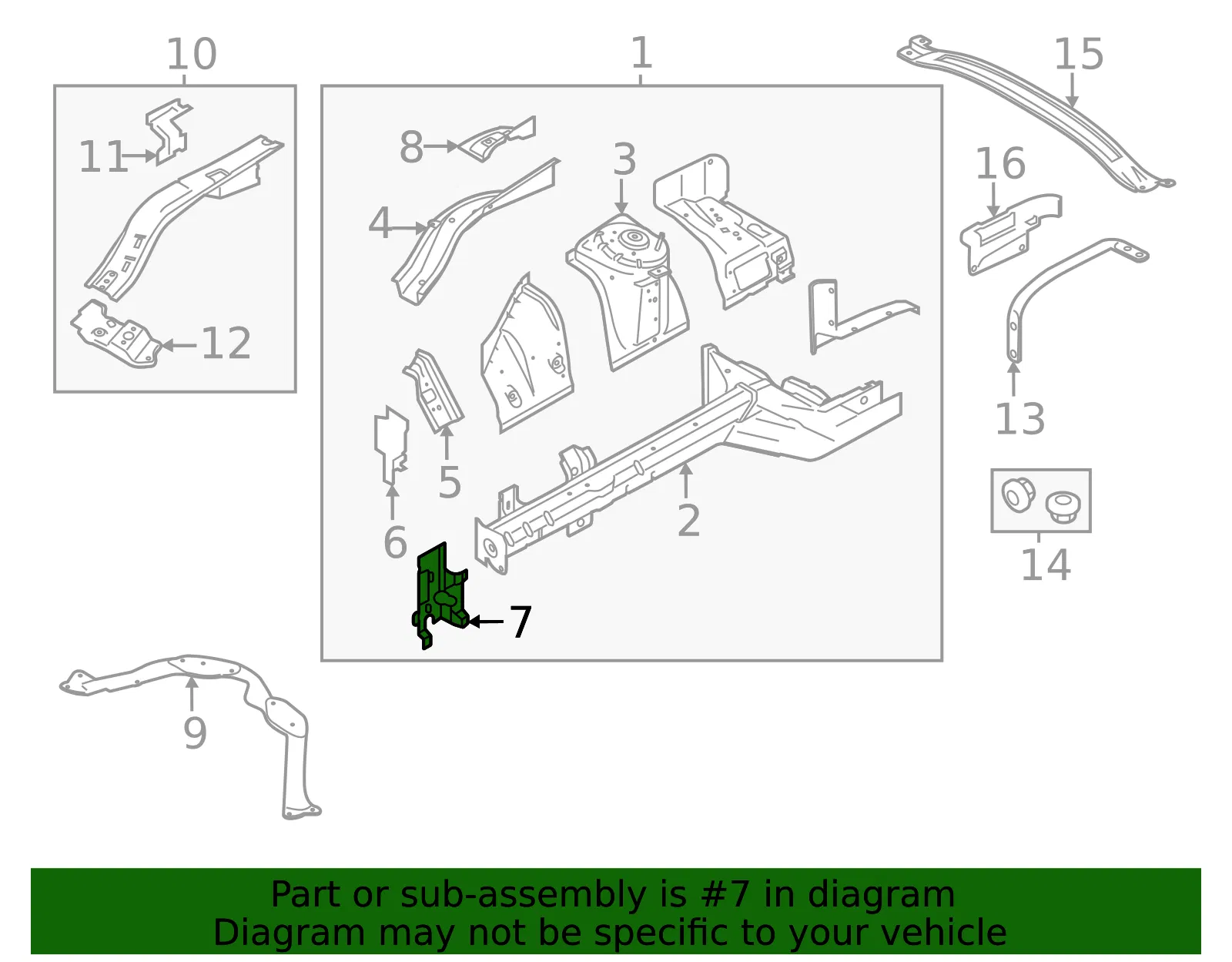 Radiator Support Tie Bar Bracket - Ford (FR3Z-16152-C) - view 8