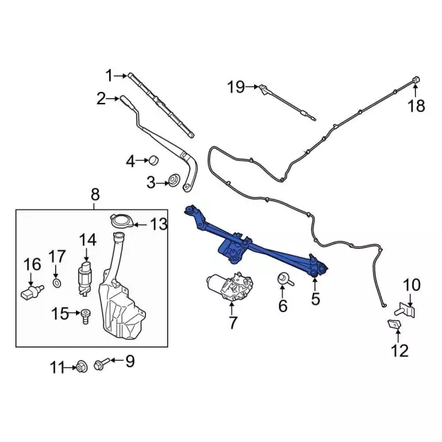 Wiper Linkage - Ford (FR3Z-17566-A) - view 5