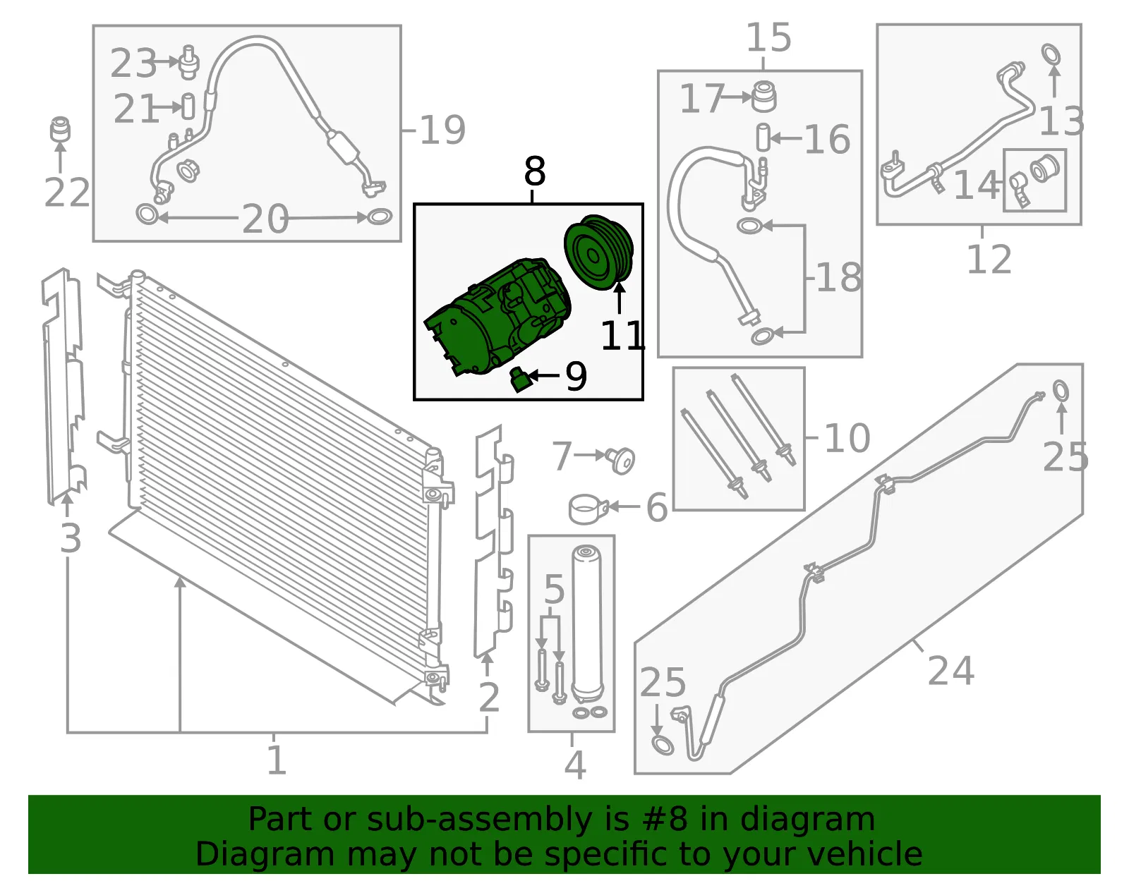A/C Compressor - Ford (JR3Z-19703-D) - view 8