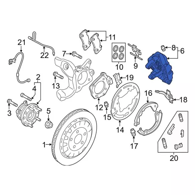 Disc Brake Caliper - Ford (kr3z2b120c) - view 3