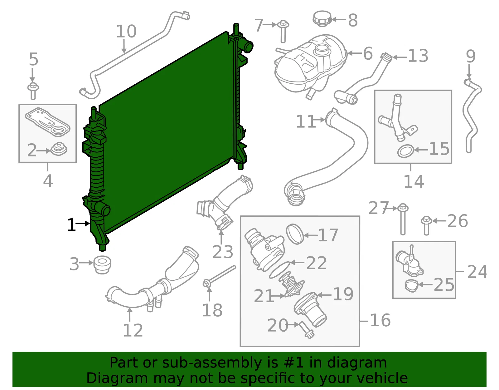 Radiator - Ford (FR3Z-8005-G) - view 7