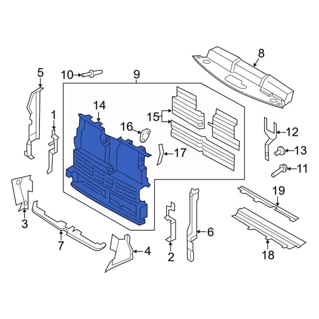 Radiator Shutter Assembly - Ford (FT4Z-8B455-B) - view 4