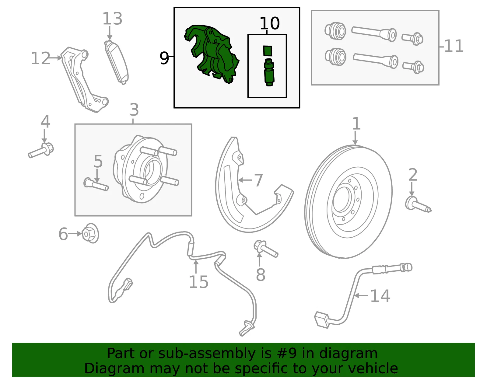 Caliper - Driver's Side (LH) - Ford (GB5Z-2B121-A) - view 4