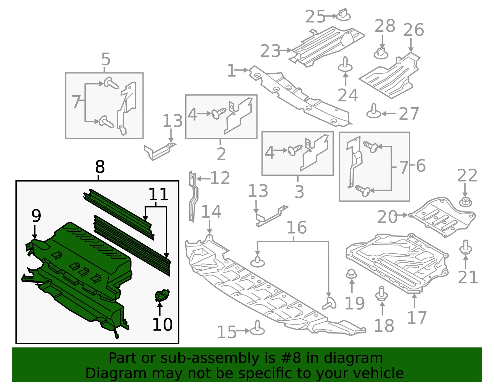 Radiator Shutter Assembly - Ford (GV4Z-8475-A) - view 3