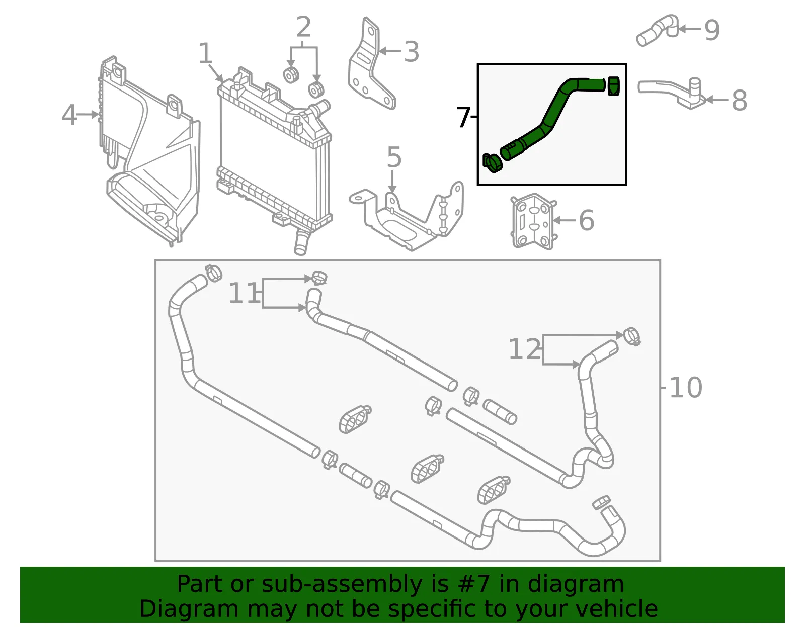 Radiator Coolant Hose - Mazda (H305-15-1JX) - view 2