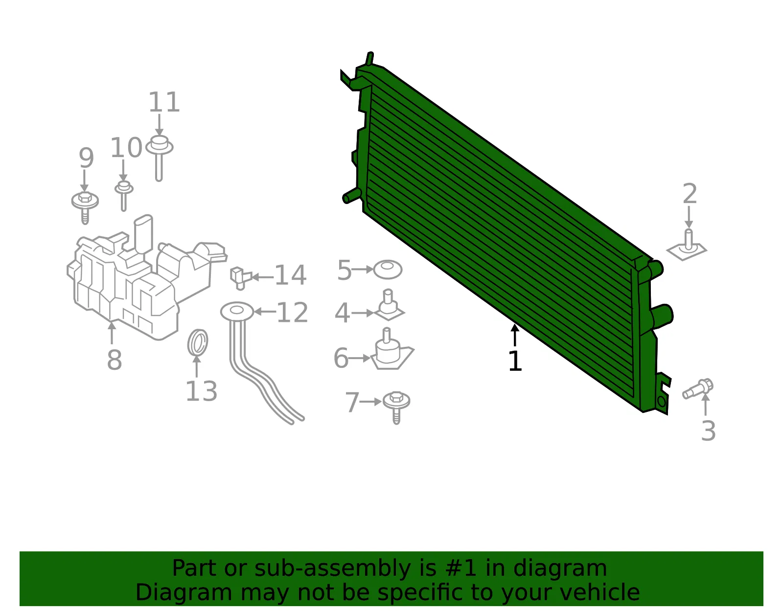 Radiator - Ford (HC3Z-8005-J) - view 9