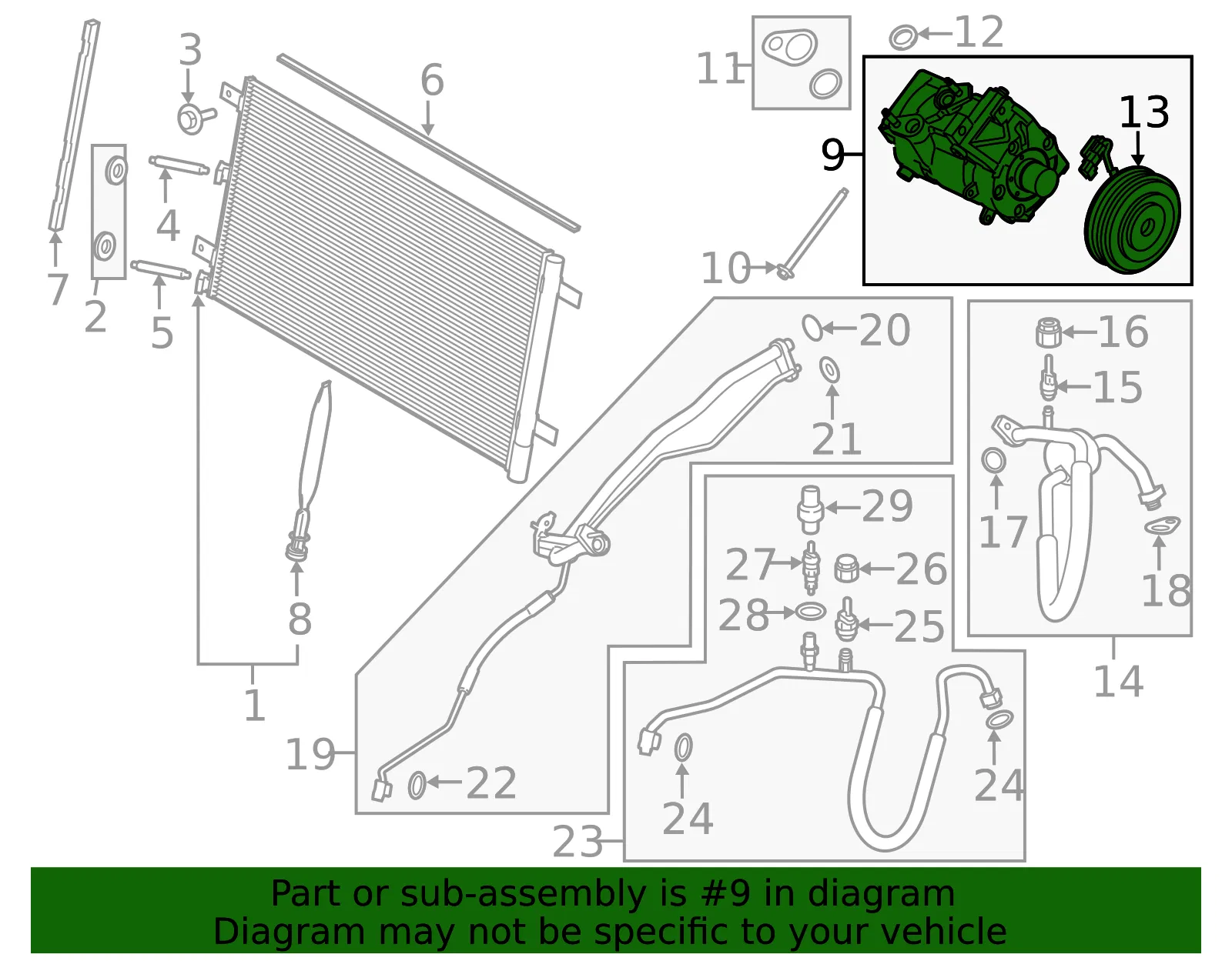 A/C Compressor - Ford (fl3z19703f) - view 4