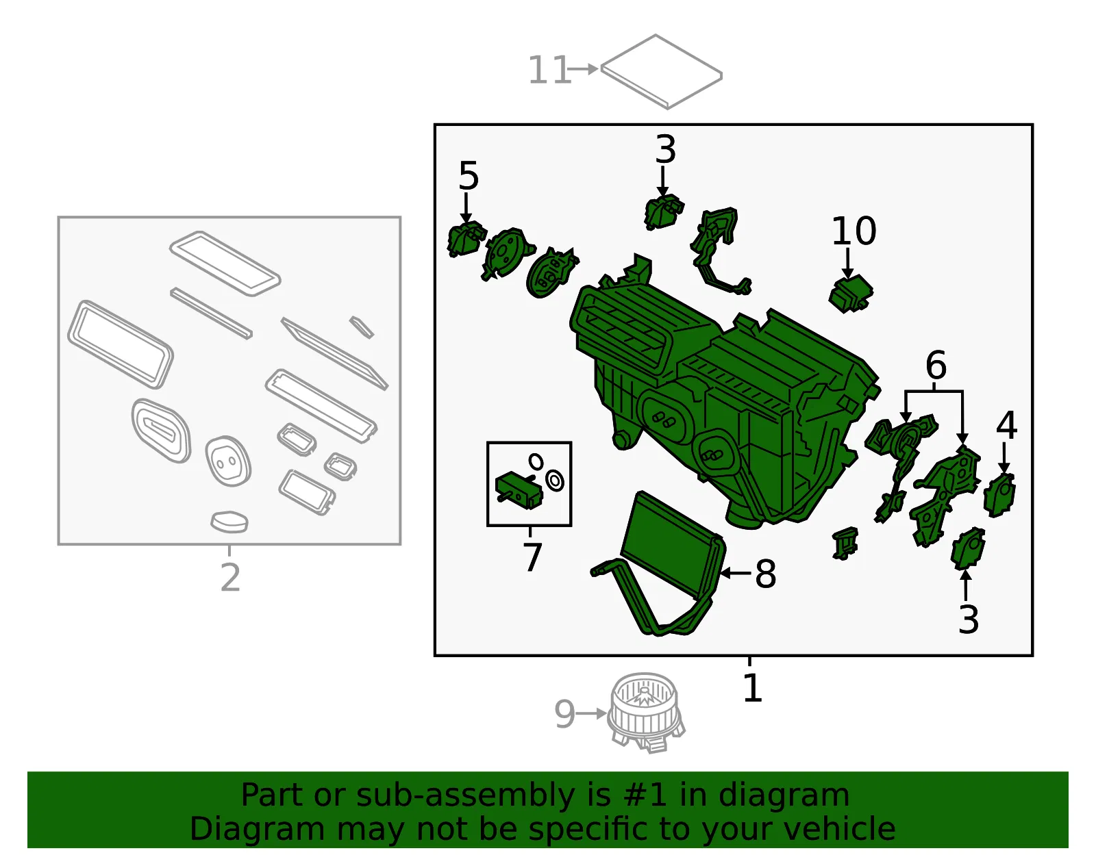 HVAC Unit Case Assembly - Ford (HS7Z-19B555-AF) - view 3