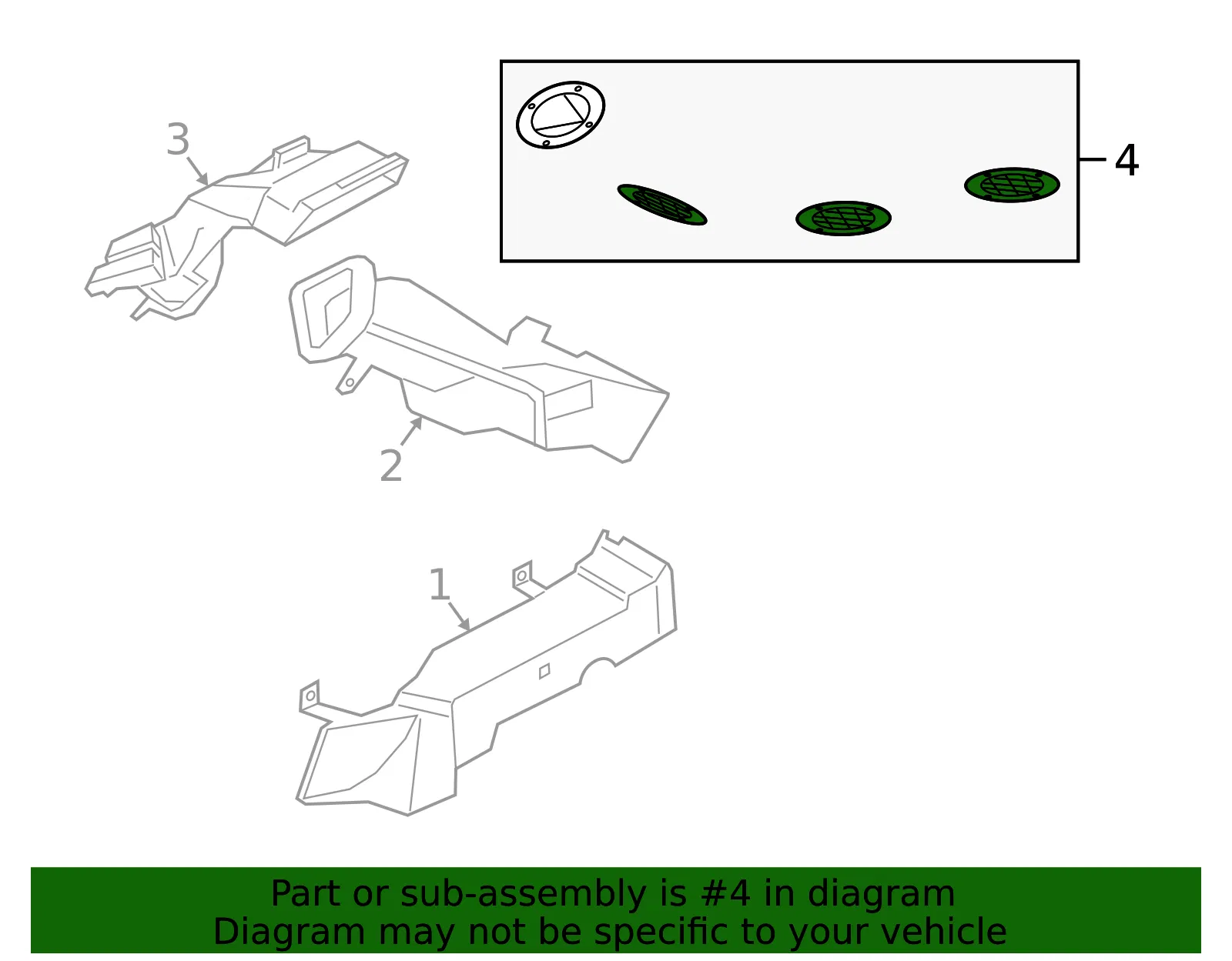 Dashboard Air Vent - Ford (JB5Z19893AE) - view 6