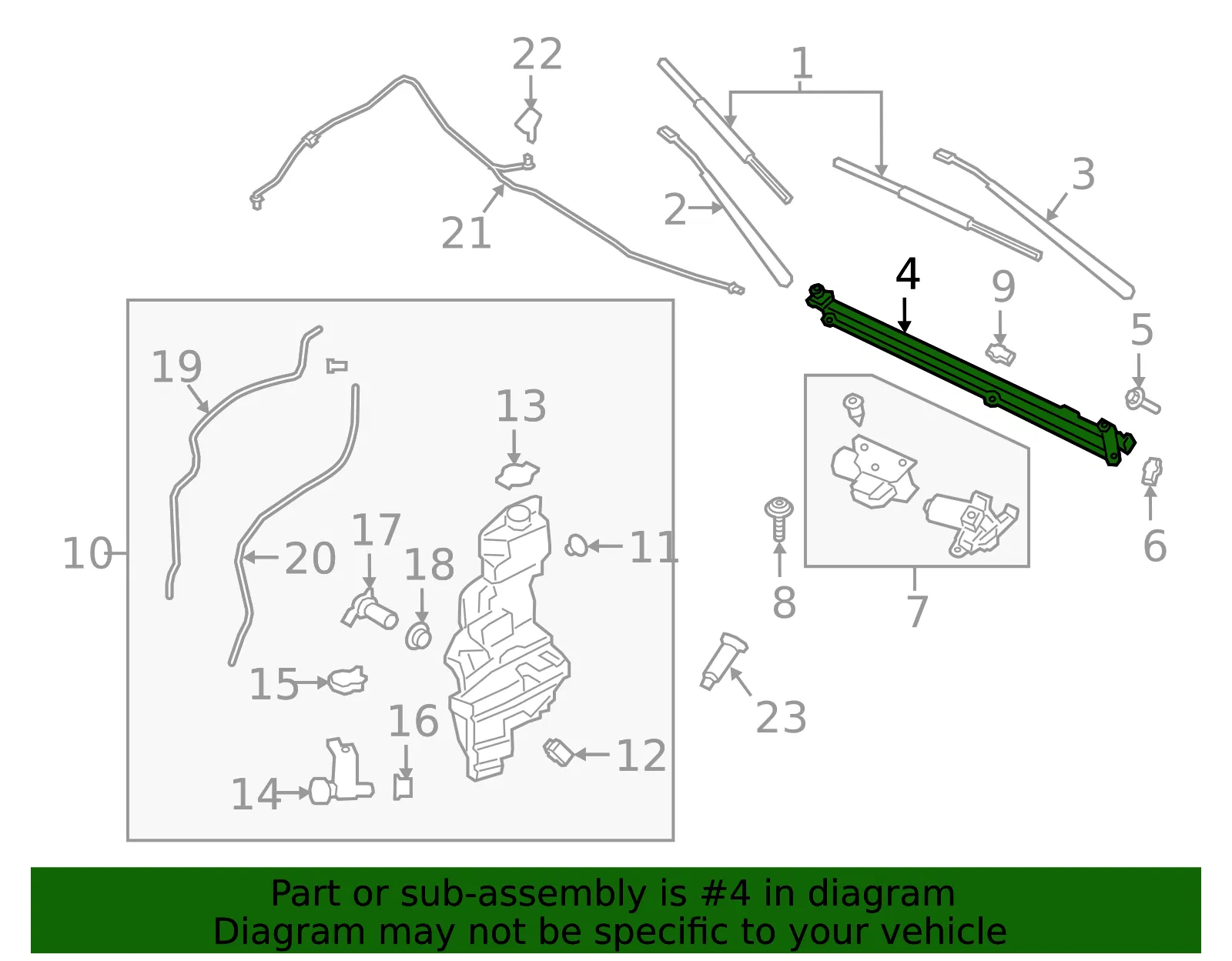 Wiper Linkage - Ford (JL3Z-17566-F) - view 7