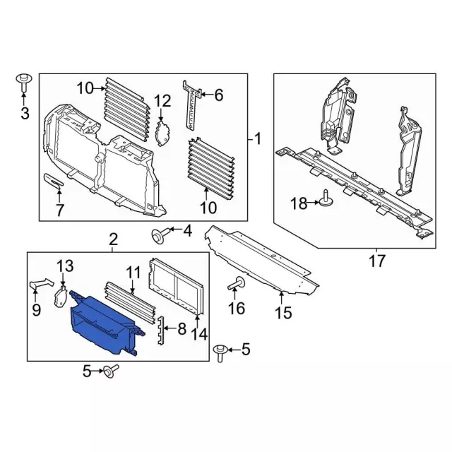 Radiator Shutter Assembly - Ford (nl3z8475b)