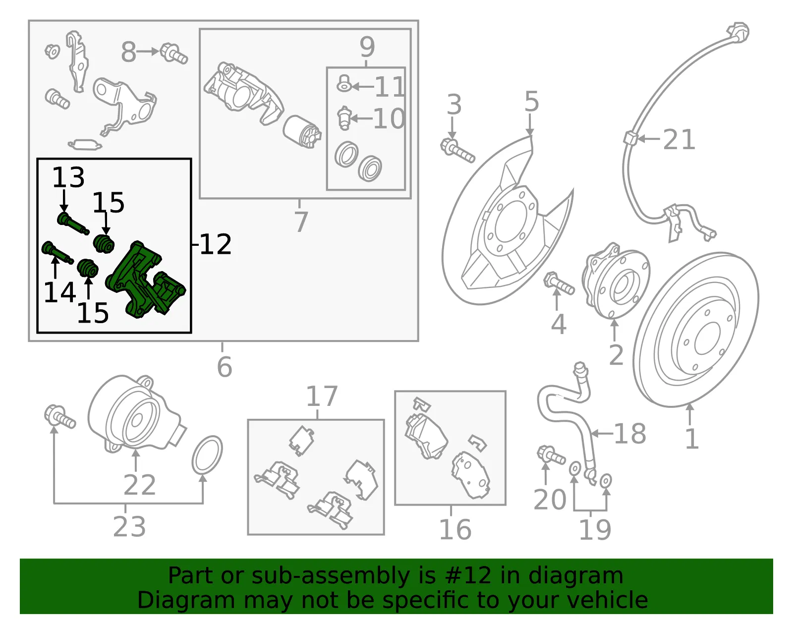 Caliper Mount - Driver's Side (LH) - Mazda (K011-26-29X) - view 2