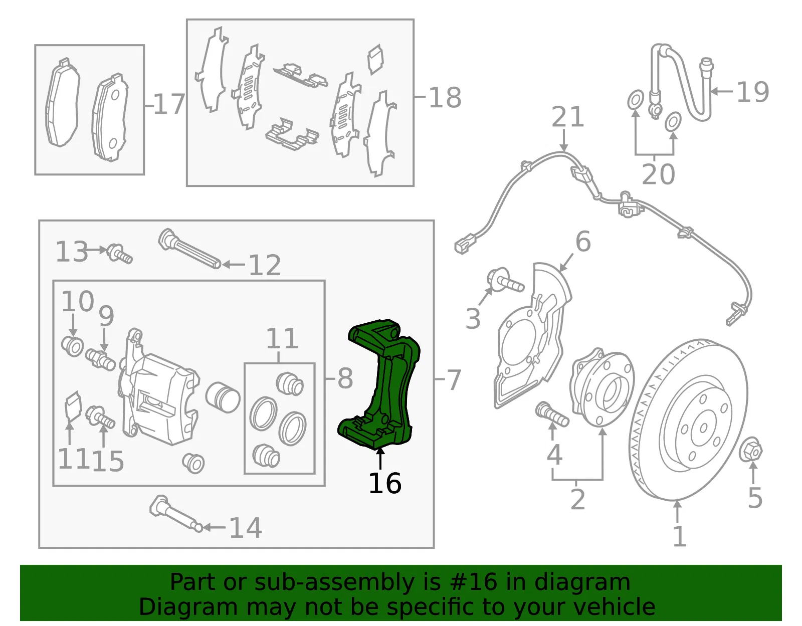 Caliper Mount - Mazda (K011-33-281) - view 3