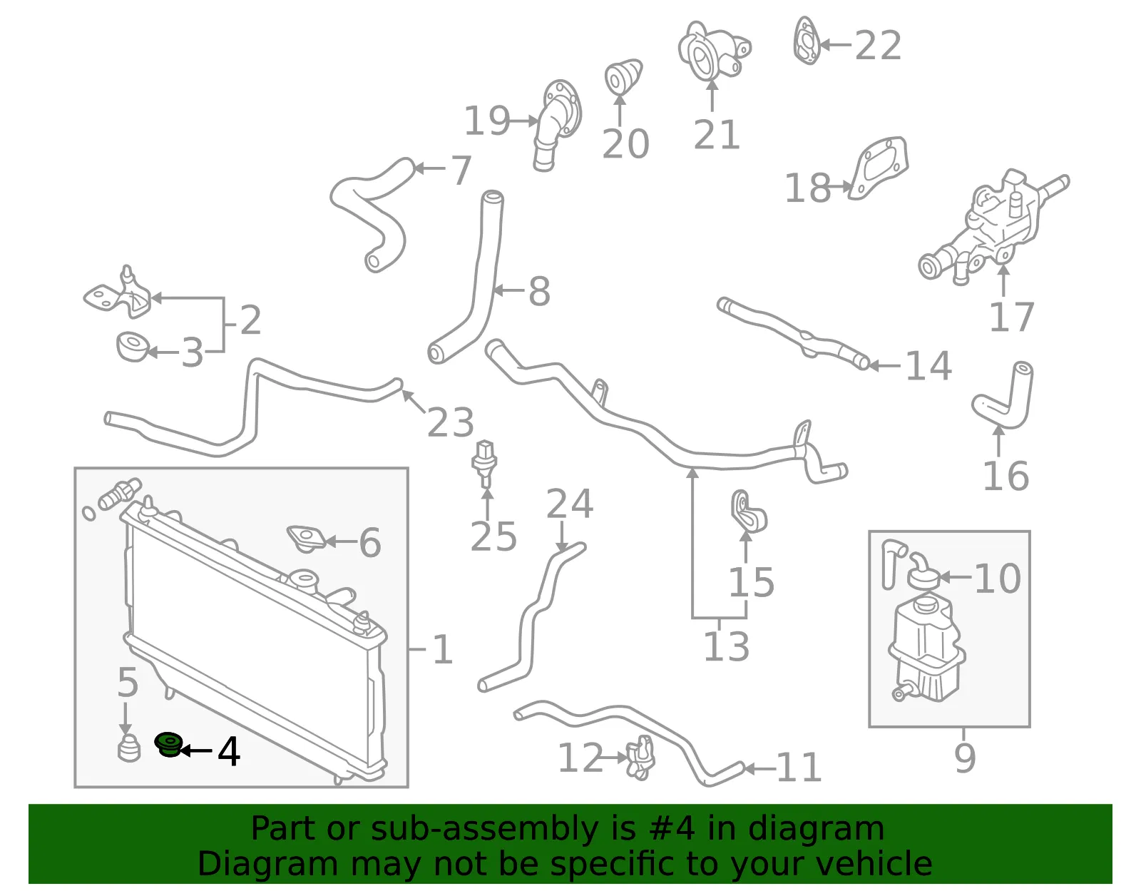 Radiator Lower Insulator - Mazda (b3p5yvsk1) - view 2