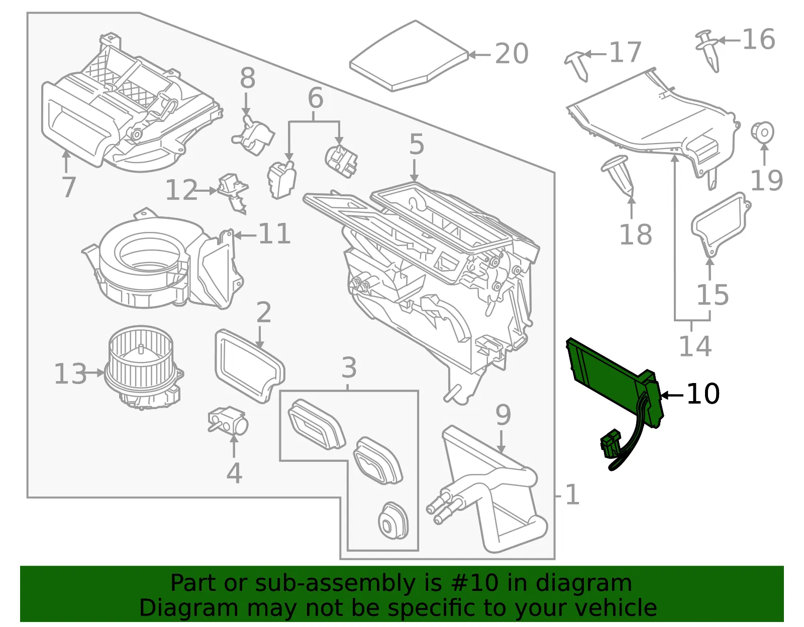 HVAC Heater Core Heater Element - Ford (KK2Z-18K463-C) - view 3