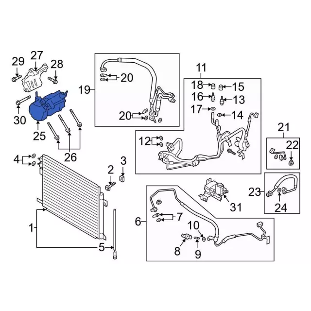 A/C Compressor - Ford (L1MZ-19703-L) - view 4