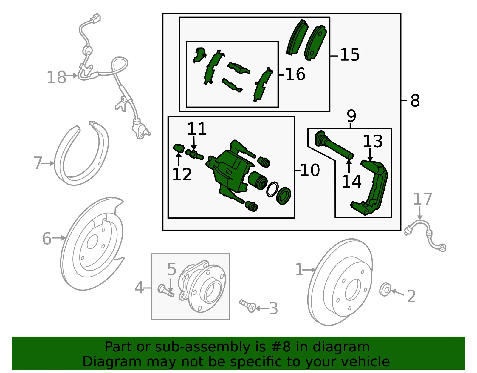 Caliper Assembly - Driver's Side (LH) - Mazda (L232-26-990J) - view 2
