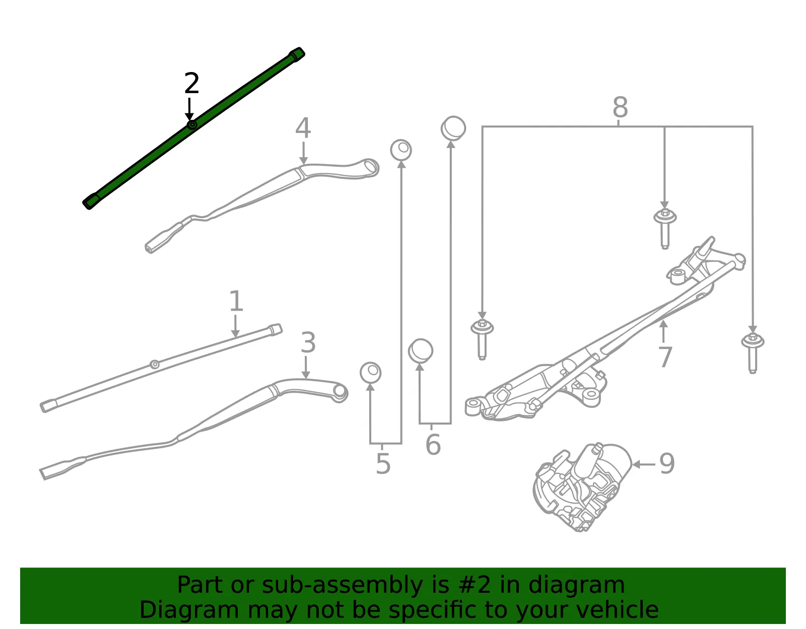 Blade Assembly Wiper - Ford (LC5Z-17528-L) - view 7