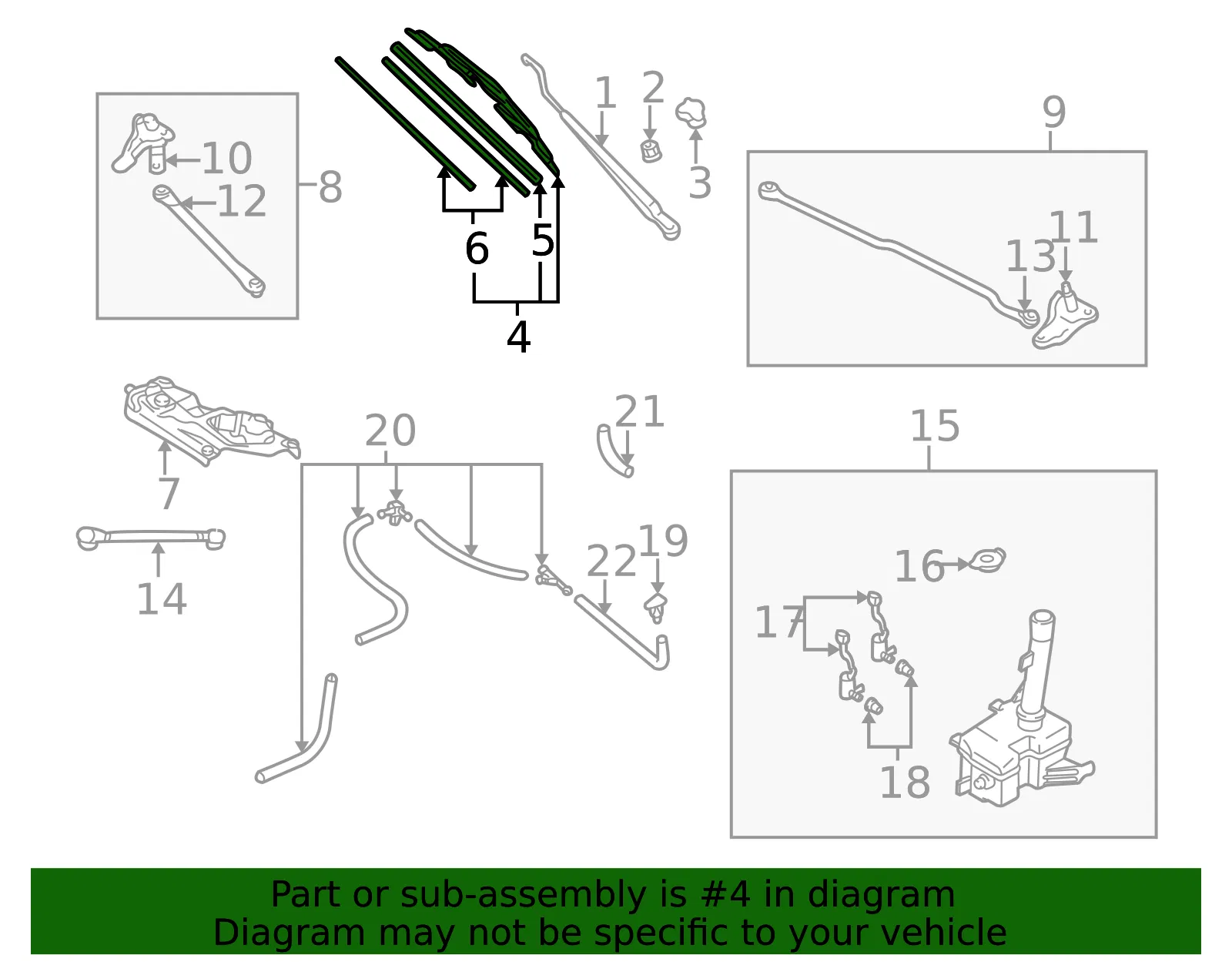 Blade Assembly - Passenger Side (RH) - Mazda (LC63-67-330-9U) - view 2