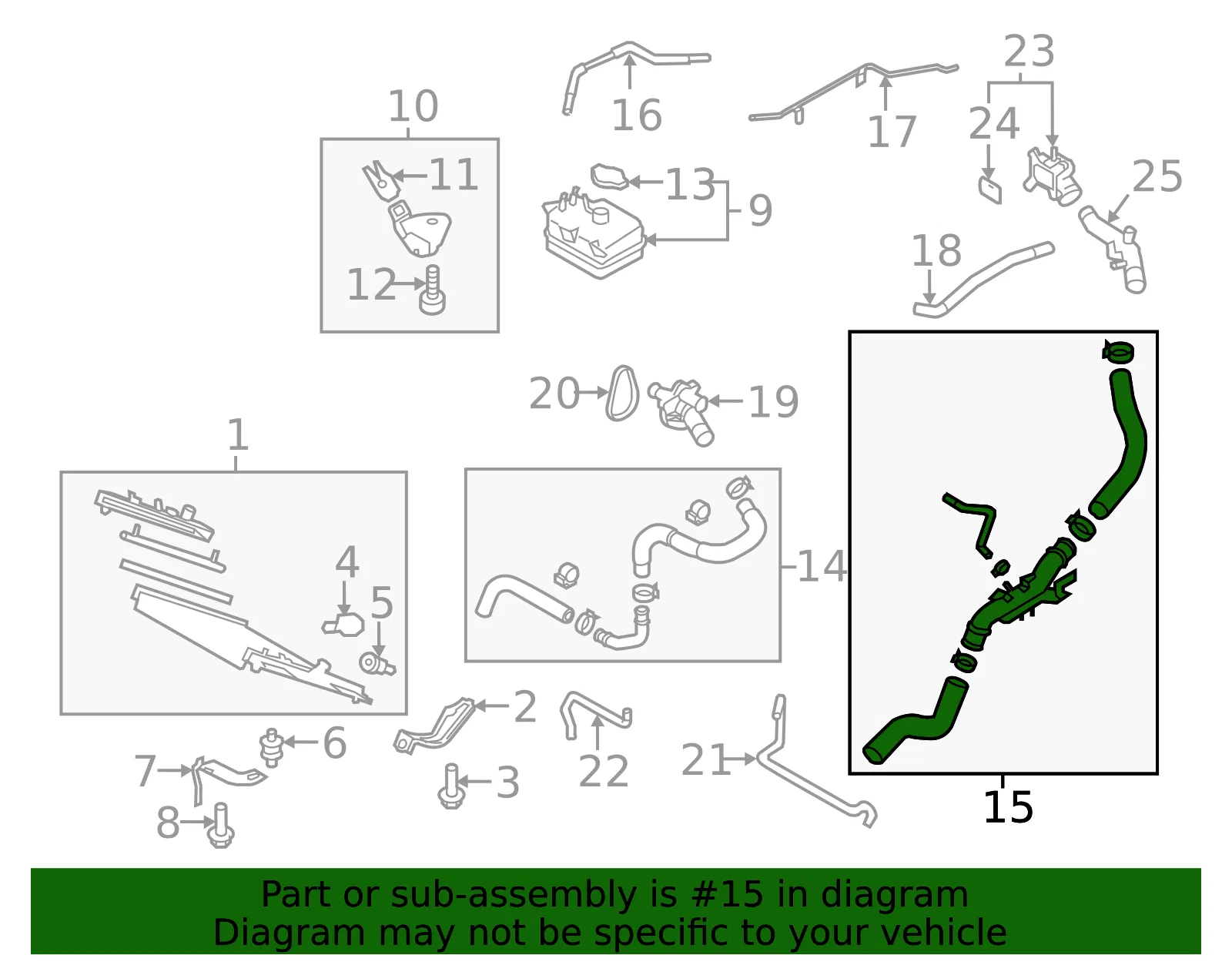 Radiator Coolant Hose - Mazda (LFG1-15-18XC) - view 3