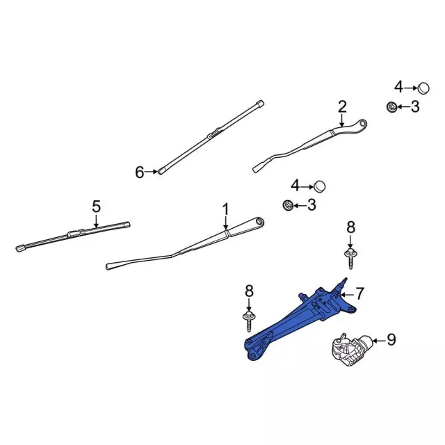 Wiper Linkage - Ford (LJ6Z-17566-B) - view 5