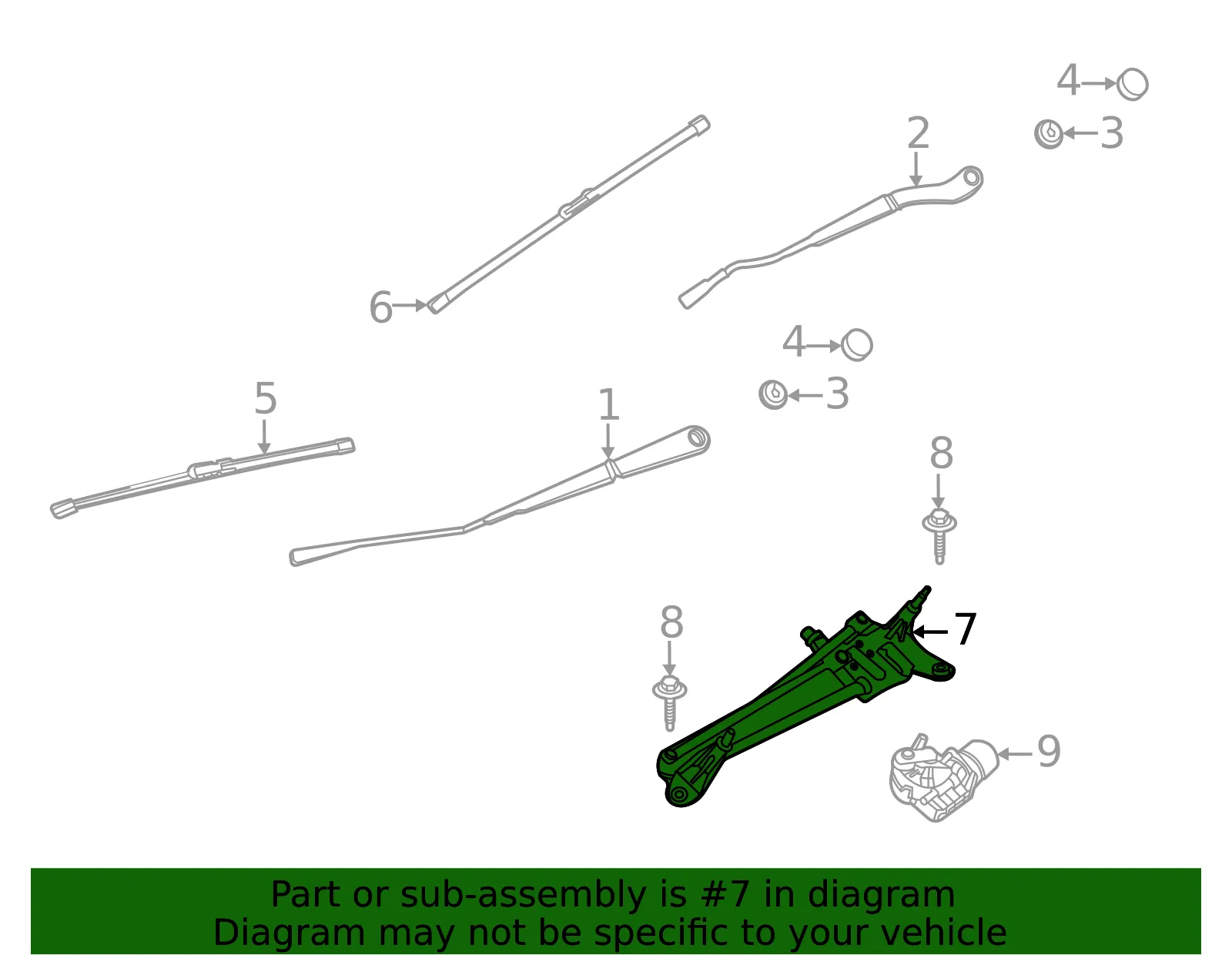 Wiper Linkage - Ford (LJ6Z-17566-B) - view 7