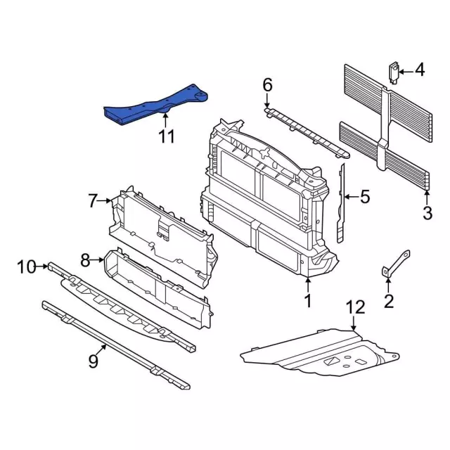 Radiator Support Panel Reinforcement - Ford (LX6Z-7810124-AM)