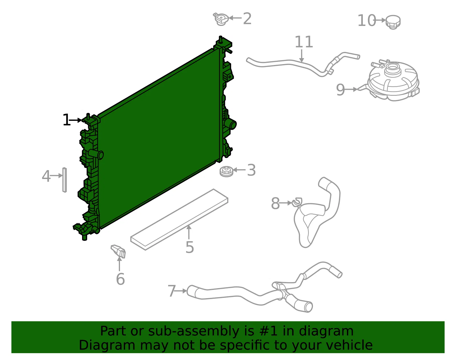 Radiator - Ford (RZ1Z-8005-B) - view 2