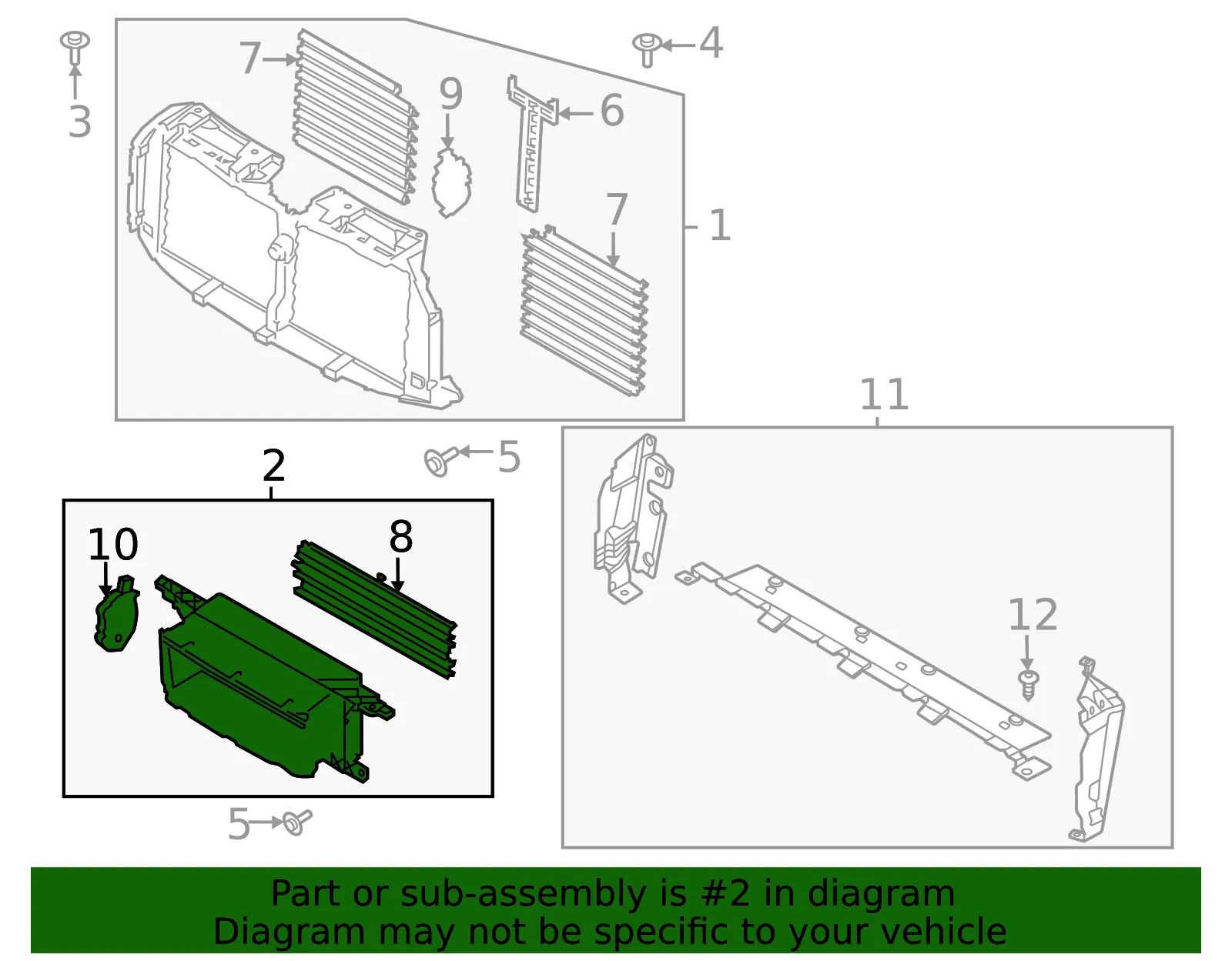 Radiator Shutter Assembly - Ford (ML3Z-8475-E) - view 7