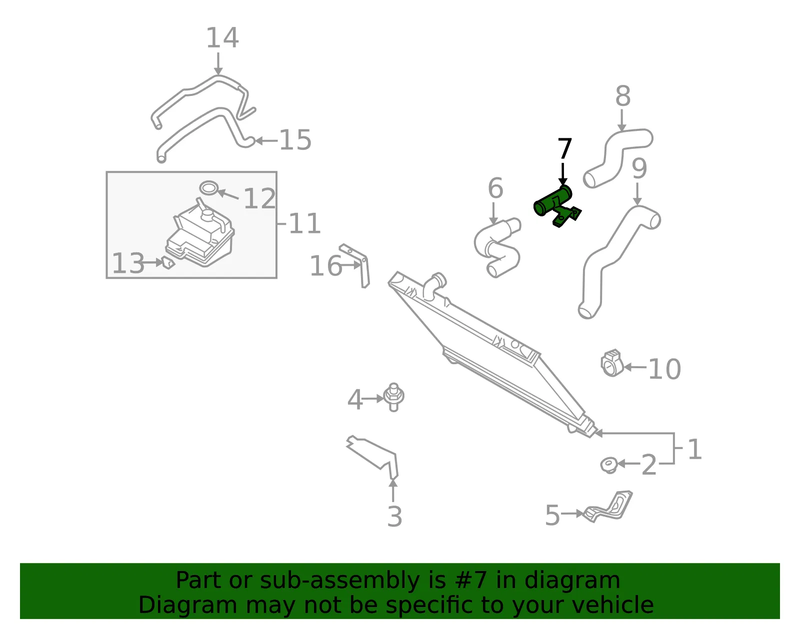 Radiator Coolant Hose Adapter - Mazda (N3H2-15-190) - view 3
