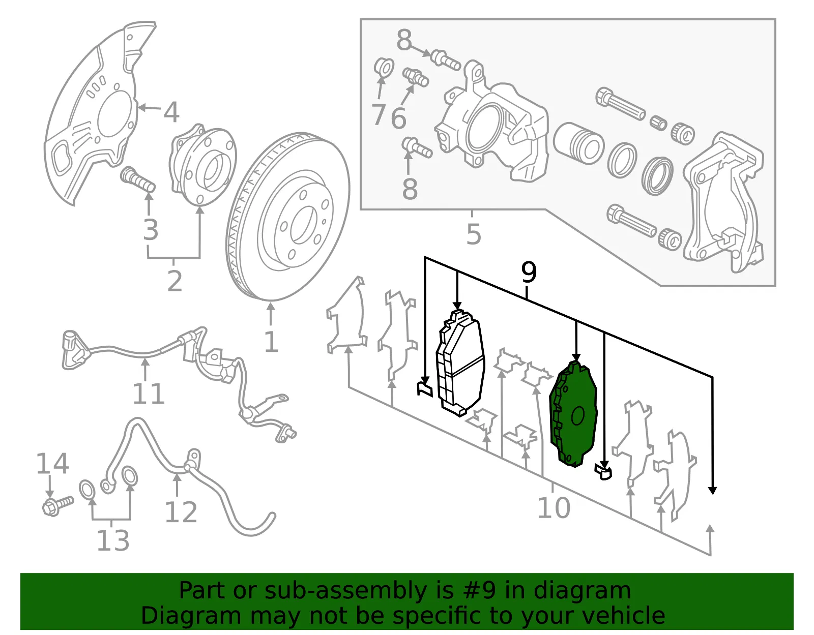 Brake Pads Front - Mazda (NAYJ-33-28ZB) - view 3