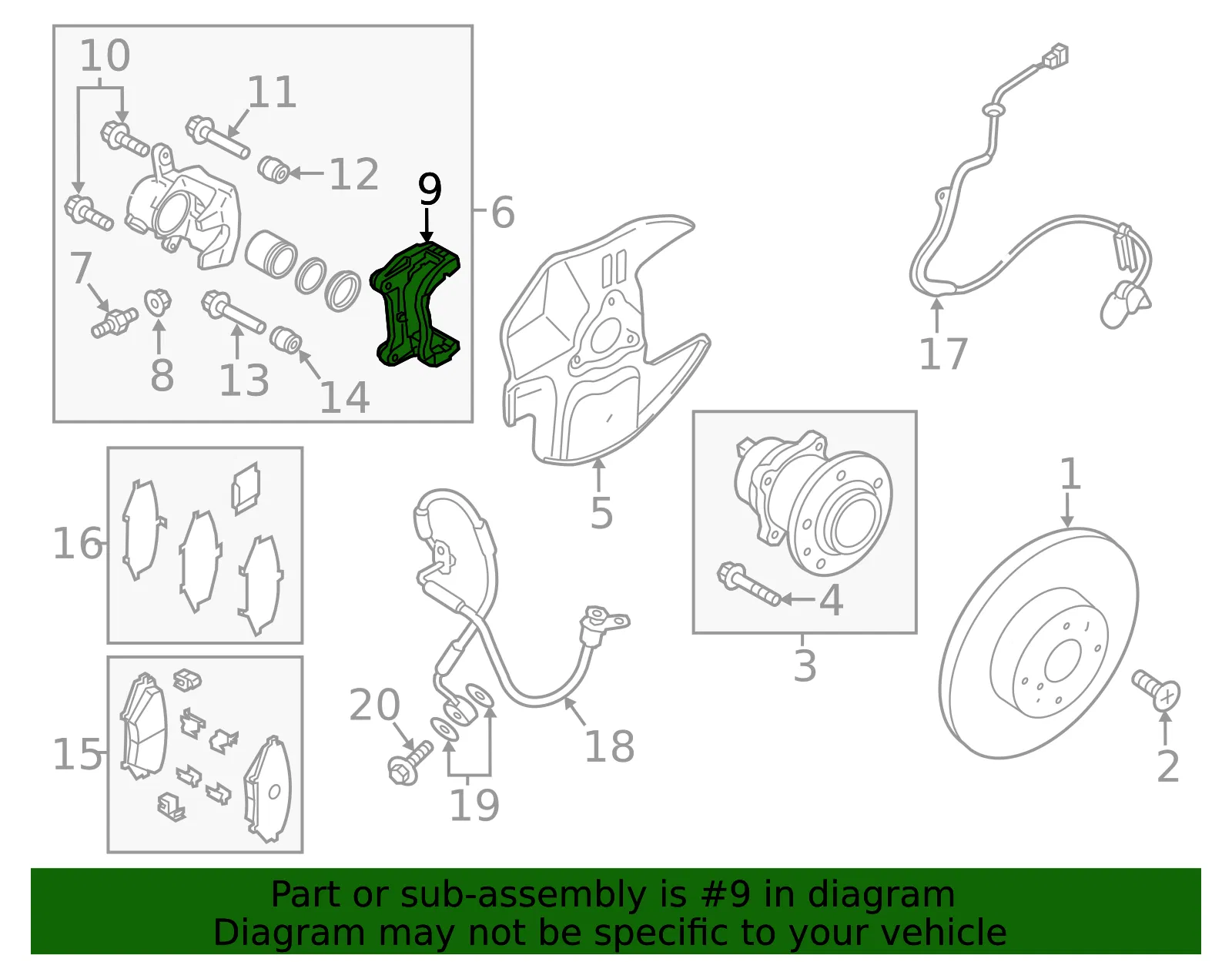 Caliper Support - Mazda (NF47-33-281) - view 3