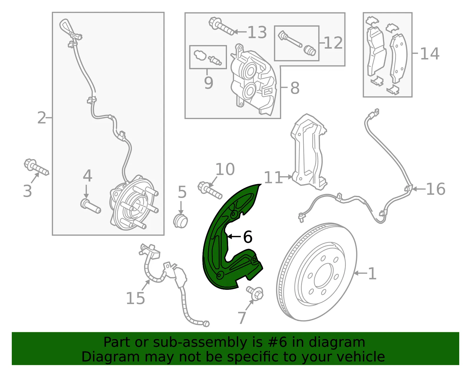 Brake Dust Shield - Ford (NL1Z-2K005-A) - view 2