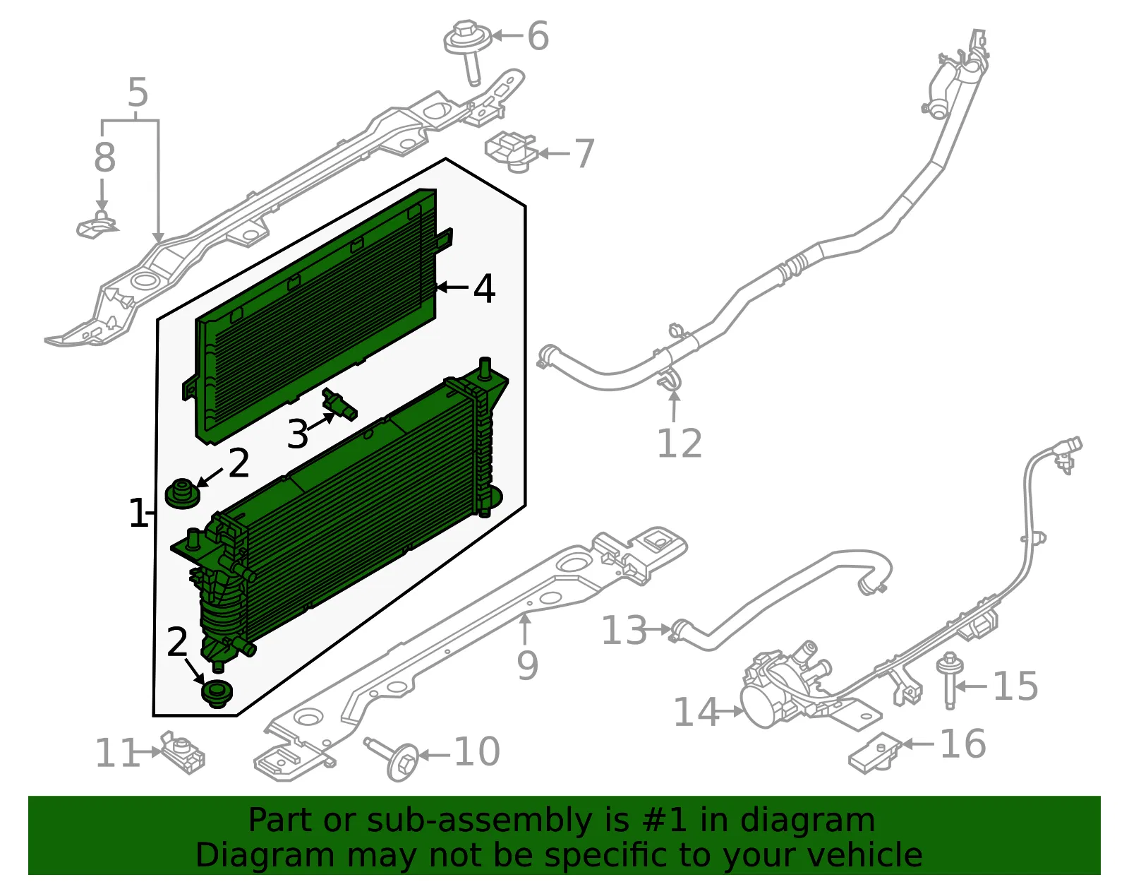 Radiator - Ford (NL3Z-8005-D) - view 2