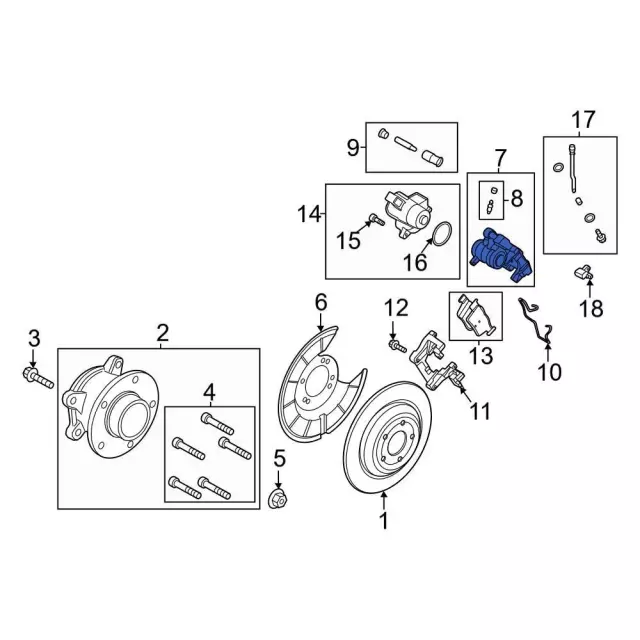 Disc Brake Caliper - Ford (NX6Z-2553-B) - view 2