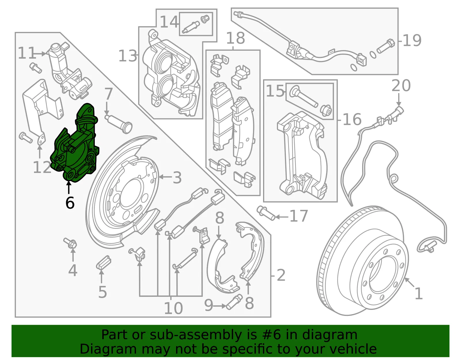 Parking Brake Anchor Block - Ford (PC3Z-2B636-A) - view 2