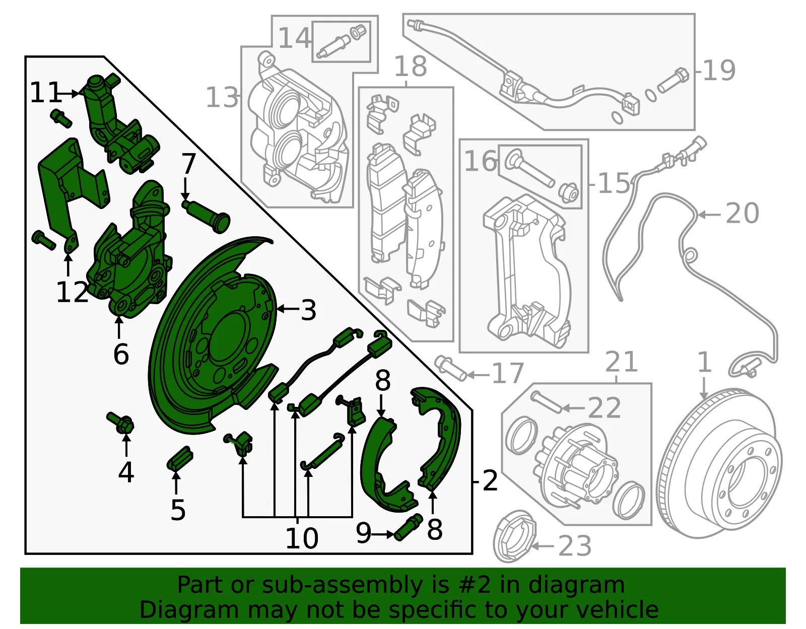 Brake Assembly - Ford (PC3Z-2C220-F) - view 3