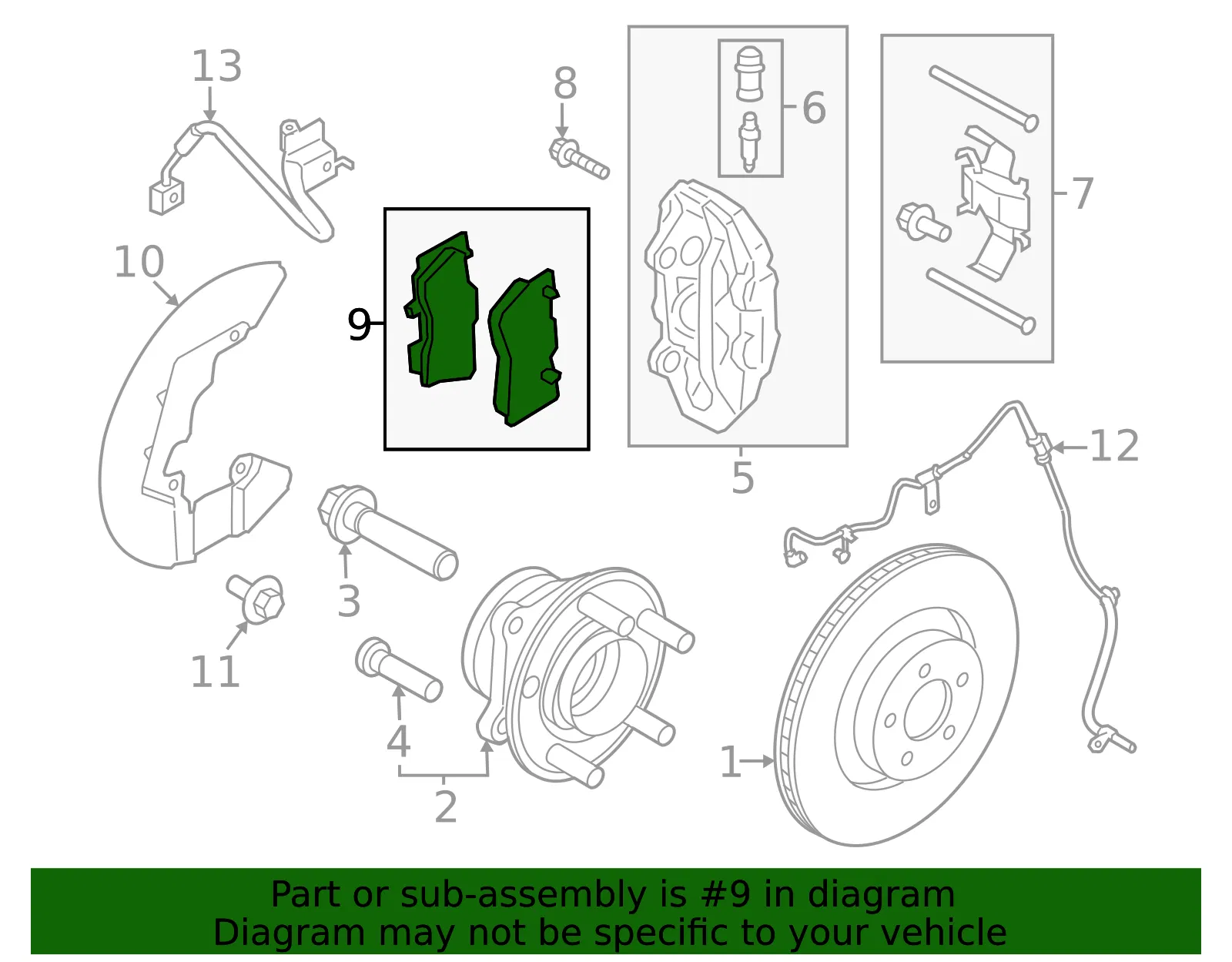 Disc Brake Pad Set - Ford (PR3Z-2001-B) - view 2