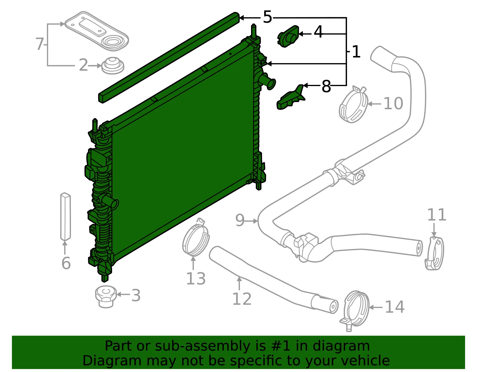 Radiator - Ford (PR3Z-8005-A) - view 3