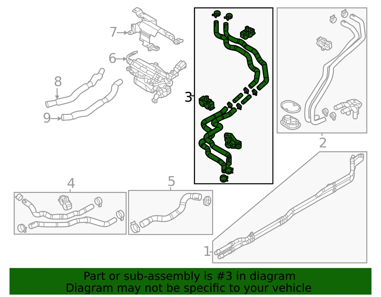 Drive Motor Inverter Radiator Hose - Mazda (PX29-15-7G0) - view 2