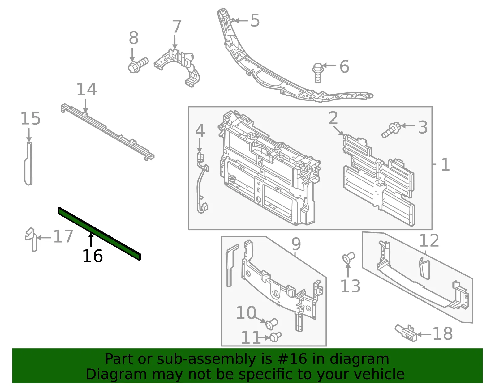 Radiator Support Air Duct - Mazda (PXNS-15-431) - view 2