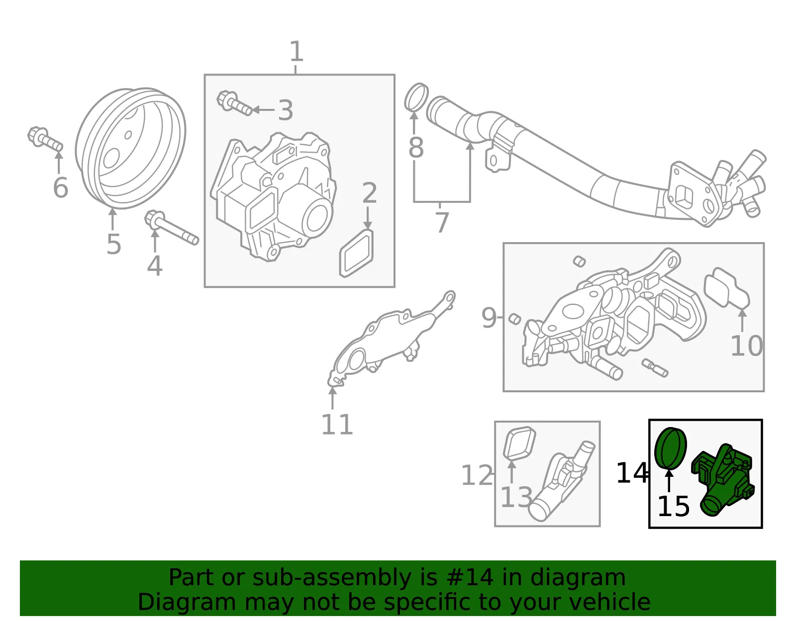 Engine Coolant Thermostat Kit - Mazda (PXPV-15-170) - view 2