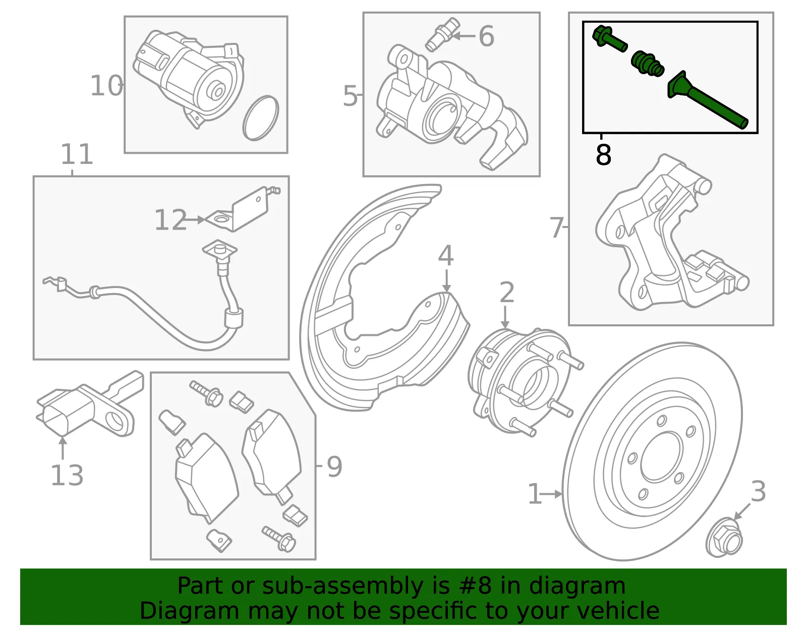 Caliper Mount Mount Kit - Ford (PZ1Z-2C150-A) - view 2